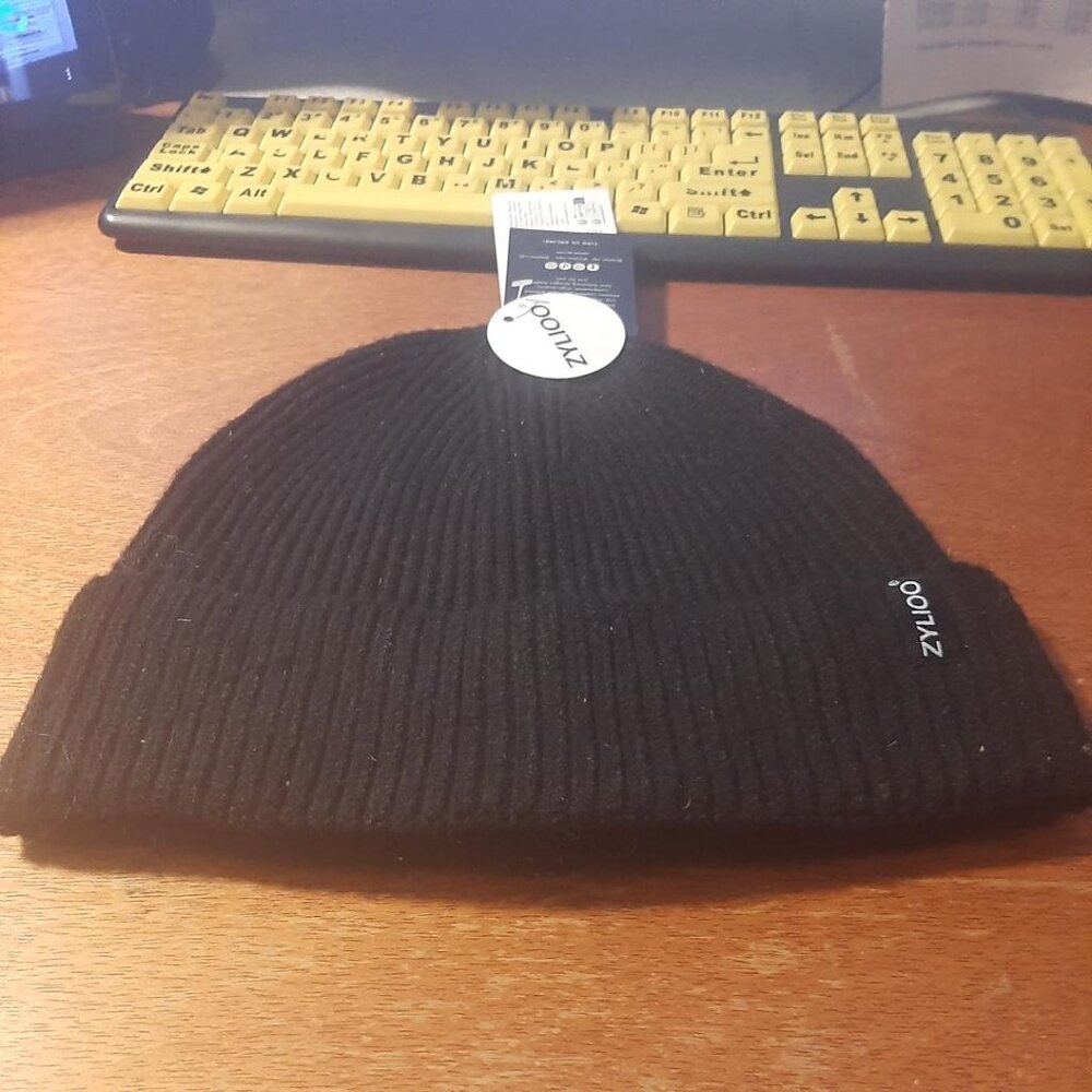 Zylioo Knit Beanie Cap Oversize For Big Heads Cuffed Skull & Large Stretchy M-XL